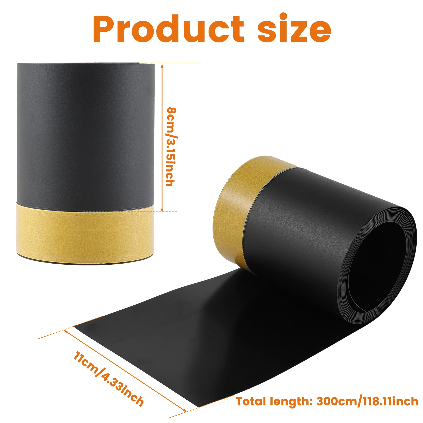 مانع تحت الأريكة من كلوريد البولي فينيل لتحت الأريكة ، أسود ، شفاف ، متعدد الأغراض ، مقطوع ، فجوة أريكة ، مصد ، سدادات ، 300x11cm