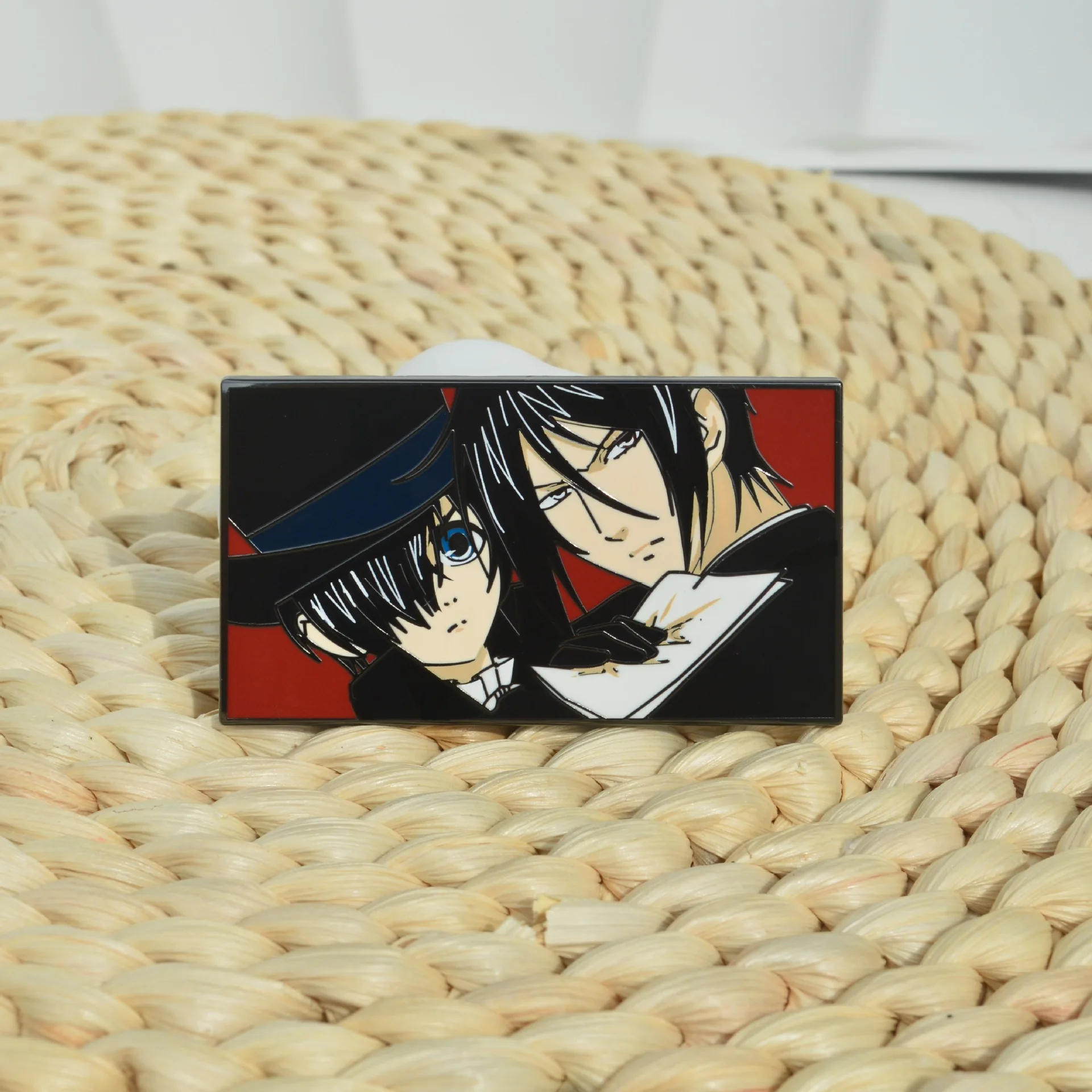 Anime Black Butler Sebastian Michaelis Ciel Phantomhive Cosplay Costume Badge Pin Accessories Backpack Pendant Metal Brooch Prop