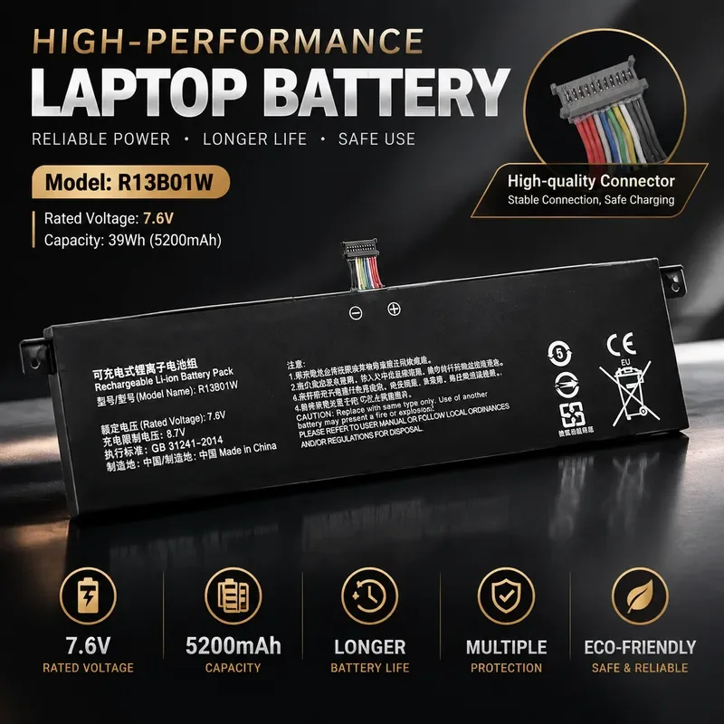 R13B02W For Xiaomi Air 13-inch TM1604 TM1703 161302-A laptop battery
