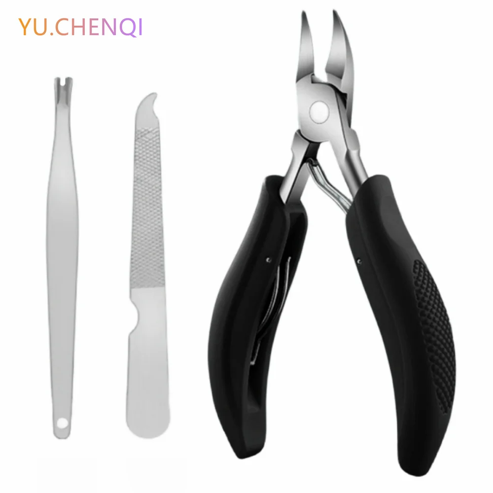 Ingrown Nail Clipper Groove Alicate Diagonal, Ferramenta Pedicure, Unha Correção Tesoura, Arquivo Dead Skin Removal Fork, Manicure