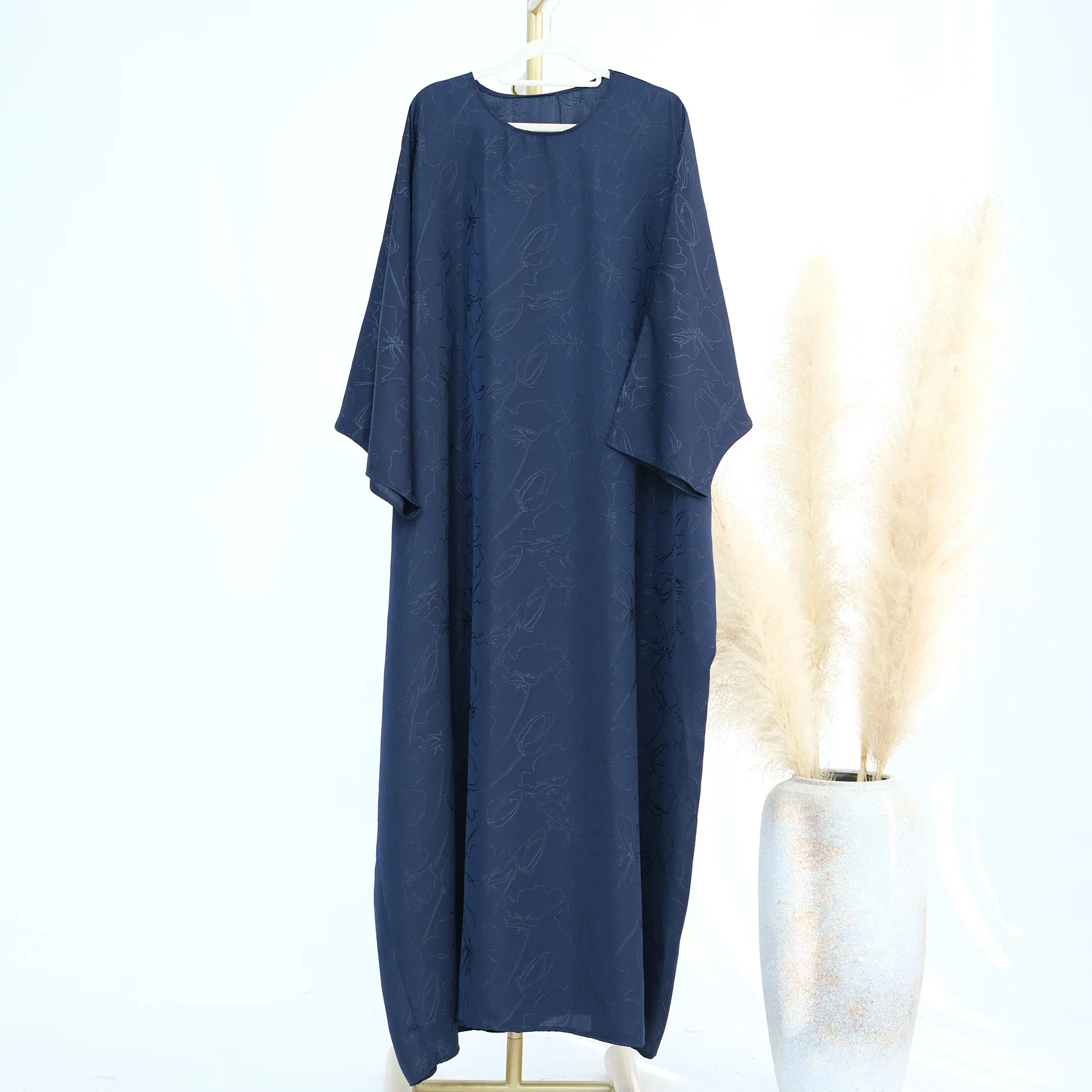 

Abaya Dubai Plus Size Muslim Dresses for Women Summer Autumn Muslim Long Sleeve O-neck Long Maxi Dress Kaftan Abayas for Women