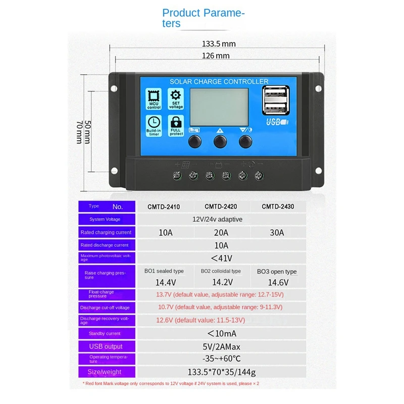 Kit completo de Panel Solar, inversor de onda sinusoidal modificada de 6000W, pantalla LCD, USB Dual, DC12V a con controlador Solar 30A