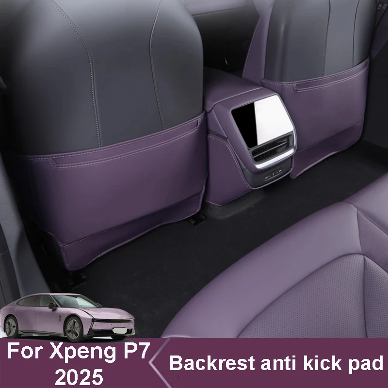 

For XPeng Xiao Peng P7 2025 Car Backrest Anti Kick Pad Seat Cover Interior Seat Anti Dirt Wear-resistant Accessories