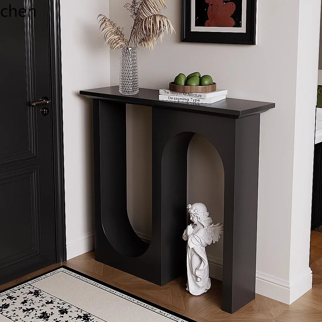 TQH6.17 black entrance cabinet, facing the door, fireplace decorative cabinet, household rack, entrance table