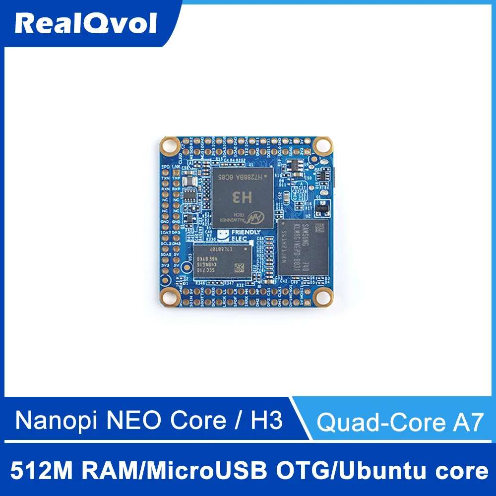 RealQvol FriendlyELEC NanoPi NEO Core Allwinner H3 Quad-Core A7 Core Board 512 MB RAM 8 GB EMMC unterstützt Ubuntu Core/Linux System