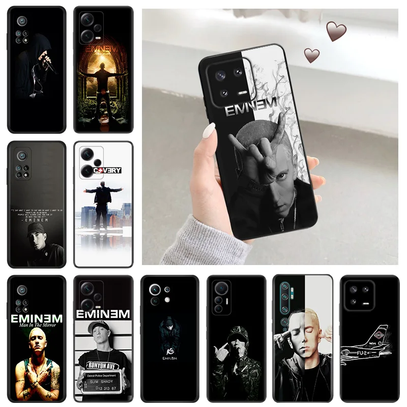 Silicone Soft Phone Case for Redmi Note 13 Pro 4G 5G 12 12c 13c Note12 Xiaomi 12t 12x 13Lite 12Lite Eminem RAP GOD Cover