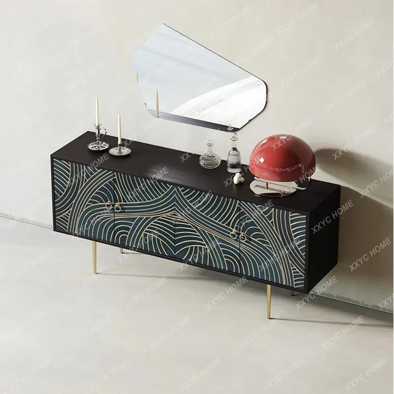 

art lacquered sideboard, modern simple entrance living room, TV cabinet, coffee table combination