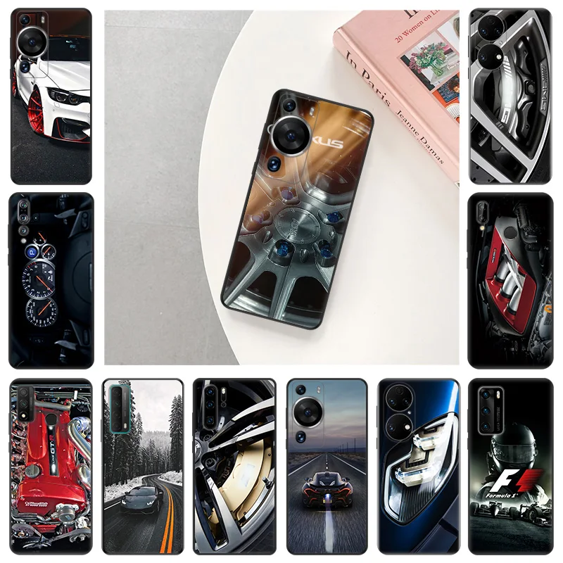 Phone Case For Motorola G50 G51 G60 G71 G30 G31 Edge 20 30 40 G73 Huawei P40 P30 P20 P-Smart Cool GTR Sports Car Anti-Drop Cover