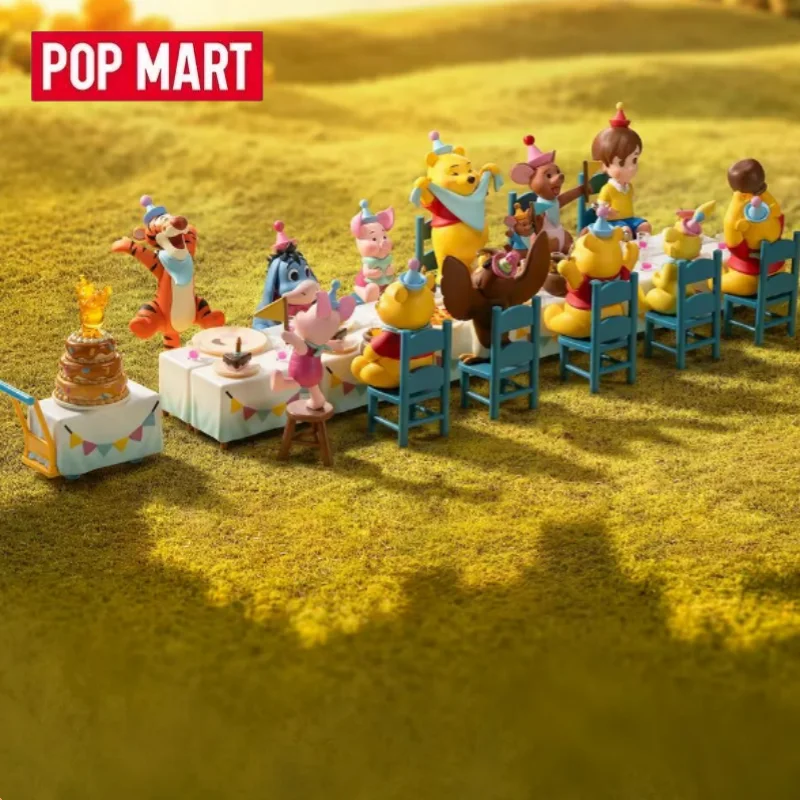 POPMART Disney Winnie The Pooh Let Is Party Serie Blindbox-Spielzeuge Kawaii Anime Actionfiguren Überraschungs-Mystery-Box Puppen Geschenk