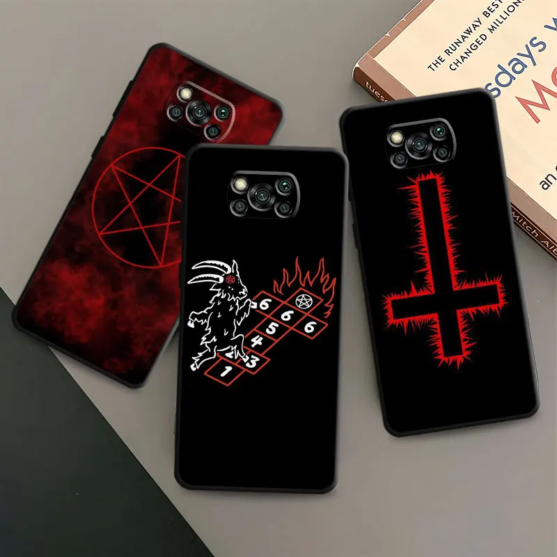 Case Satanic Pentagram 666 For Xiaomi POCO X3 NFC 11 Lite POCO X4 Pro 11T 5G Pocophone F1 POCO M3 9T 10T Pro 12 Note 10