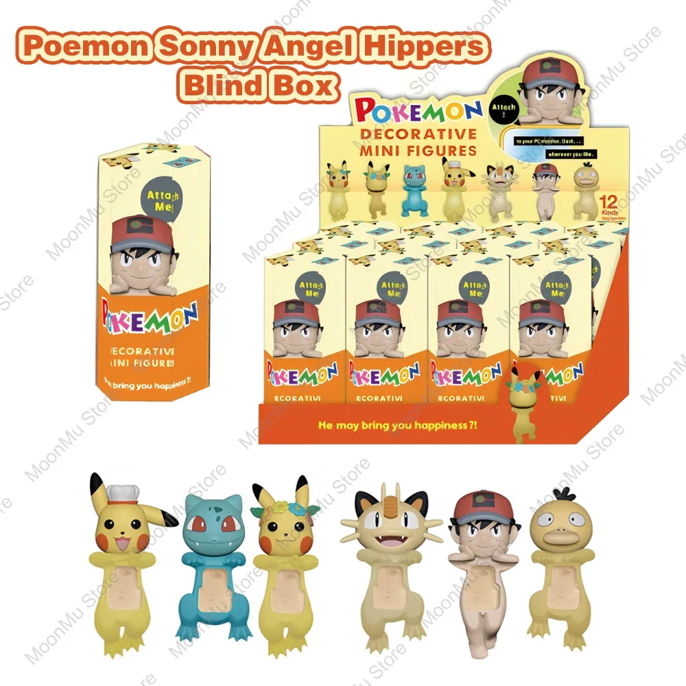 Sonny Angel-caja ciega de Pokémon, Mini figura de Ángel tumbado, caja sorpresa, coche bonito, teléfono móvil, juguetes colgantes, regalos para niños