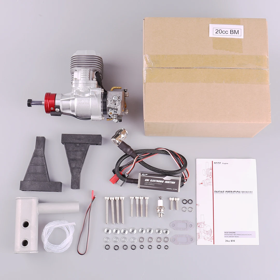 RCGF 20cc Petrol/Gasoline Engine For RC Airplane VVRC RCGF 20cc SBM Gasoline Model Engine For RC Airplane