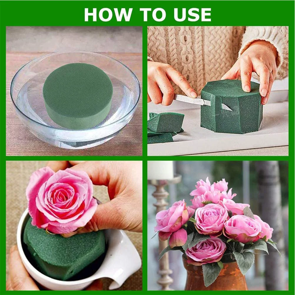 

10pcs Dried Flower Mud for Wedding Decorations Fresh Flowers Arrangements Supplies Floral Accessory Round Base