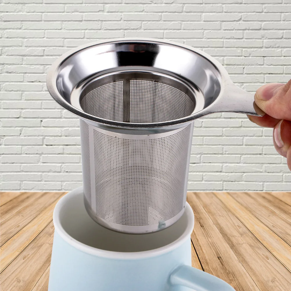 

Stainless Steel Strainer Filter Mesh Non Toxic Easy Clean Handle Home Kitchen Coffee Shop Brew Maker Infuser Small Holes