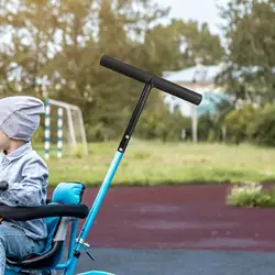 Barra de mango de empuje en forma de T para niños, accesorios de triciclo resistentes, accesorios de bicicleta de bebé, piezas de repuesto para viajes, hogar, al aire libre