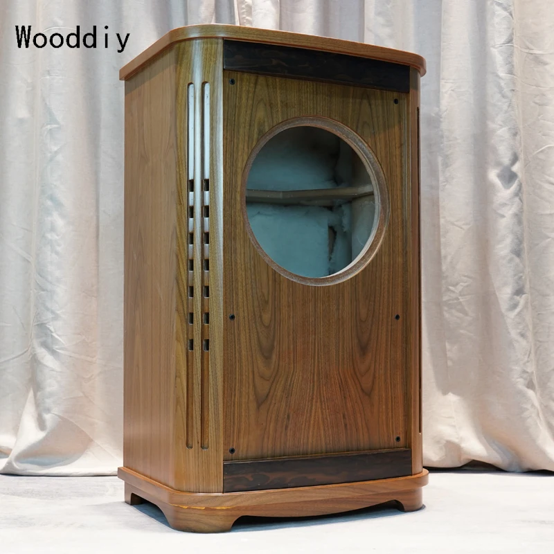 Wooddiy 15 Inch One Pair Full-range Speaker Empty Cabinet Canterbury GR Birch Plywood Walnut Veneer