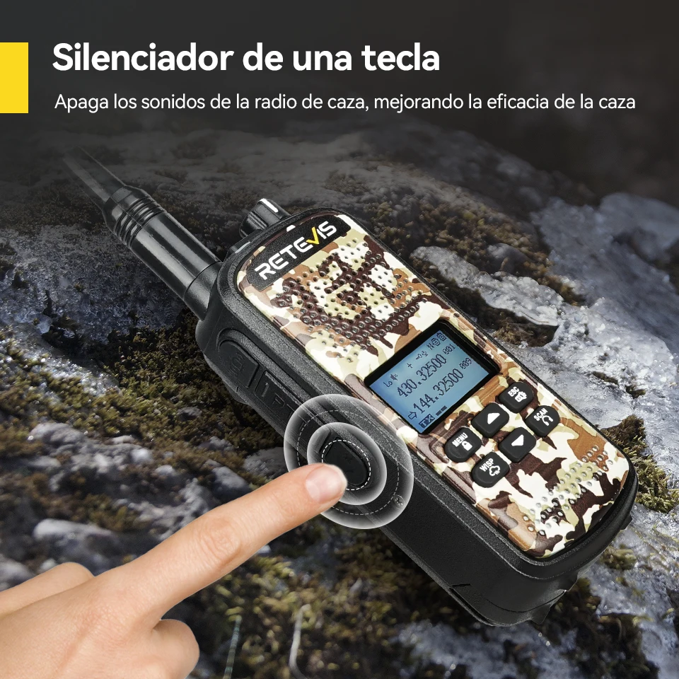 Retevis-walkie-talkie para Caza EZTalk 62, IP67, Impermeable, Profesional, 5W, Radios de largo alcance - details 7