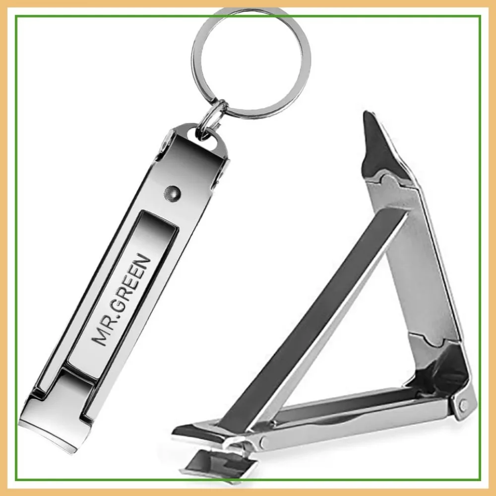 

Foldable Nail Clippers Stainless Steel Ultra Slim Travel Nail Cutter with File