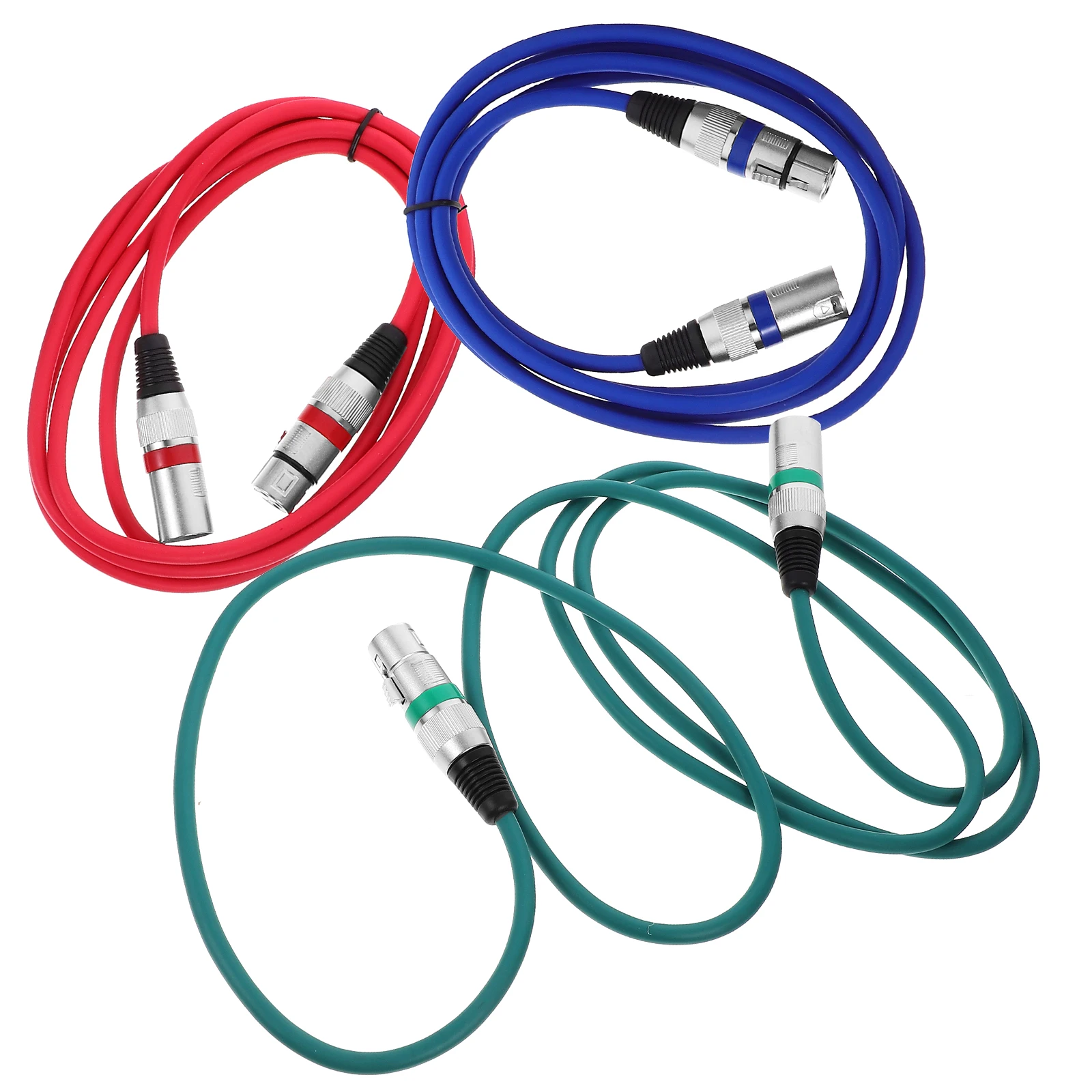 

3 Pcs XLR Cable 2M Red Green Mic Cables Male to Female 3- Transmission Stable Sound Reproduction