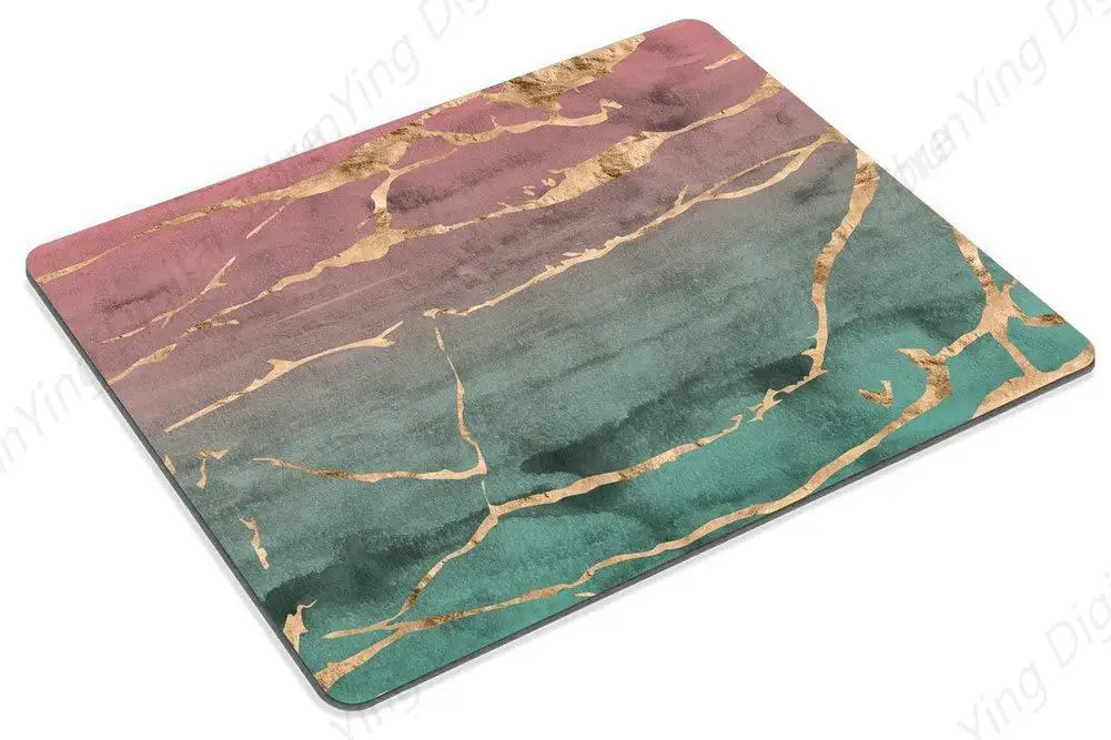 Rose Gold Marble Pattern Mouse Pad Watercolor Gradient Texture Mouse Pad Anti Slip Rubber Computer Office Game Mouse Pad