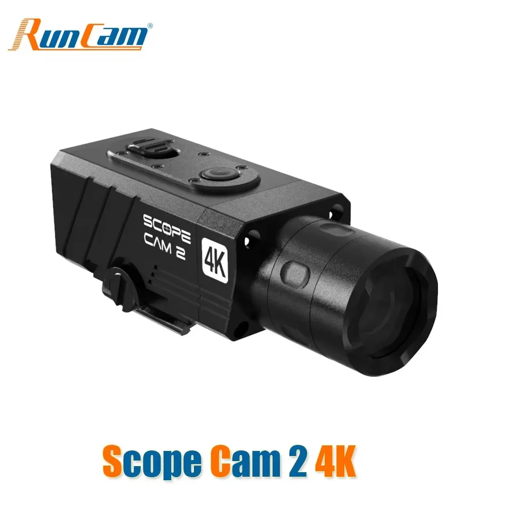 RunCam Scope Cam 2 4K Camera Digital Zoom Customized Crosshairs IP64 WaterProof Paintball APP 1400mAh 128G Scopecam