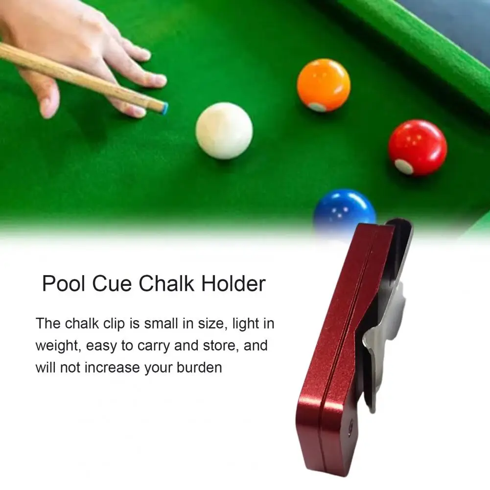 Billiards Chalk Holder Cue Chalk Carrier Case Aluminum Pool Cue Chalk Holder with Metal Clip for Billiard for Enthusiasts