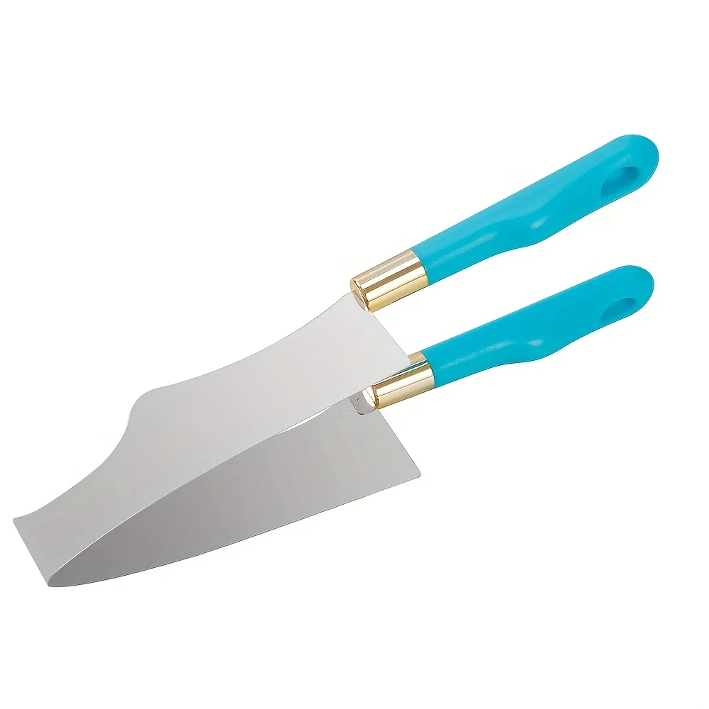 الفولاذ المقاوم للصدأ كعكة القطاعة القاطع ملقط كعكة خادم الحلويات المعجنات الخبز البيتزا ديفيدر القطاعة المعدنية فطيرة سكين كعكة رافع أداة #6