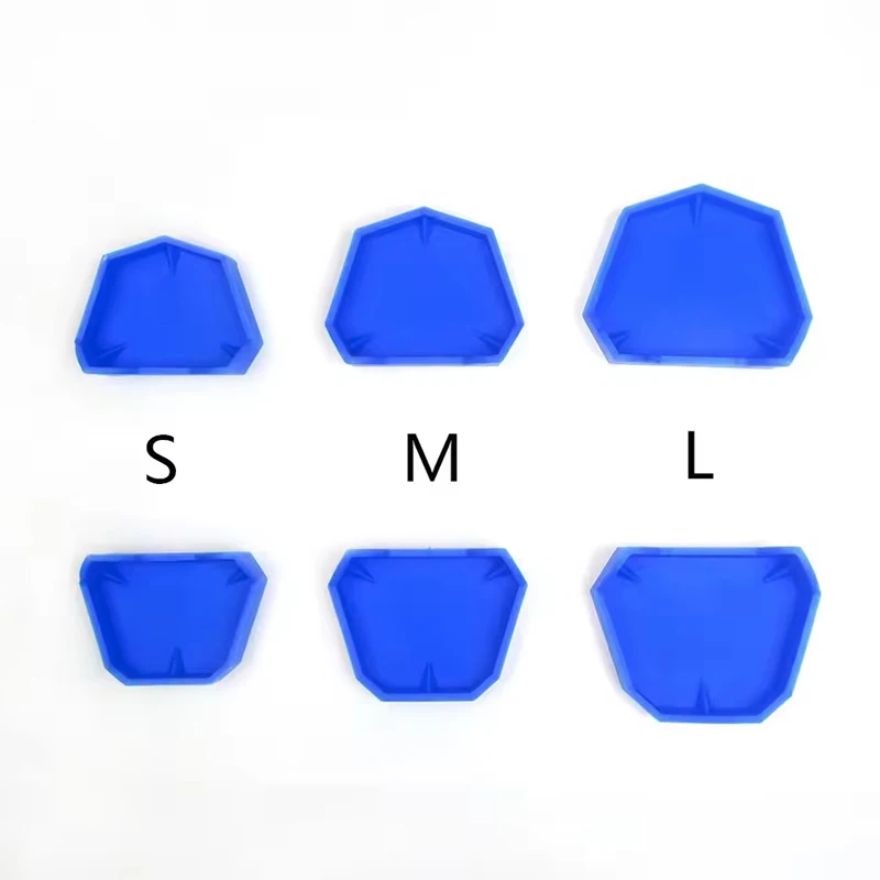 2/6Pcs Dental Model Base Silicon Plaster Model Base Denture Impression Trays Dentistry Former Base Kit Dentist Laboratory Tools