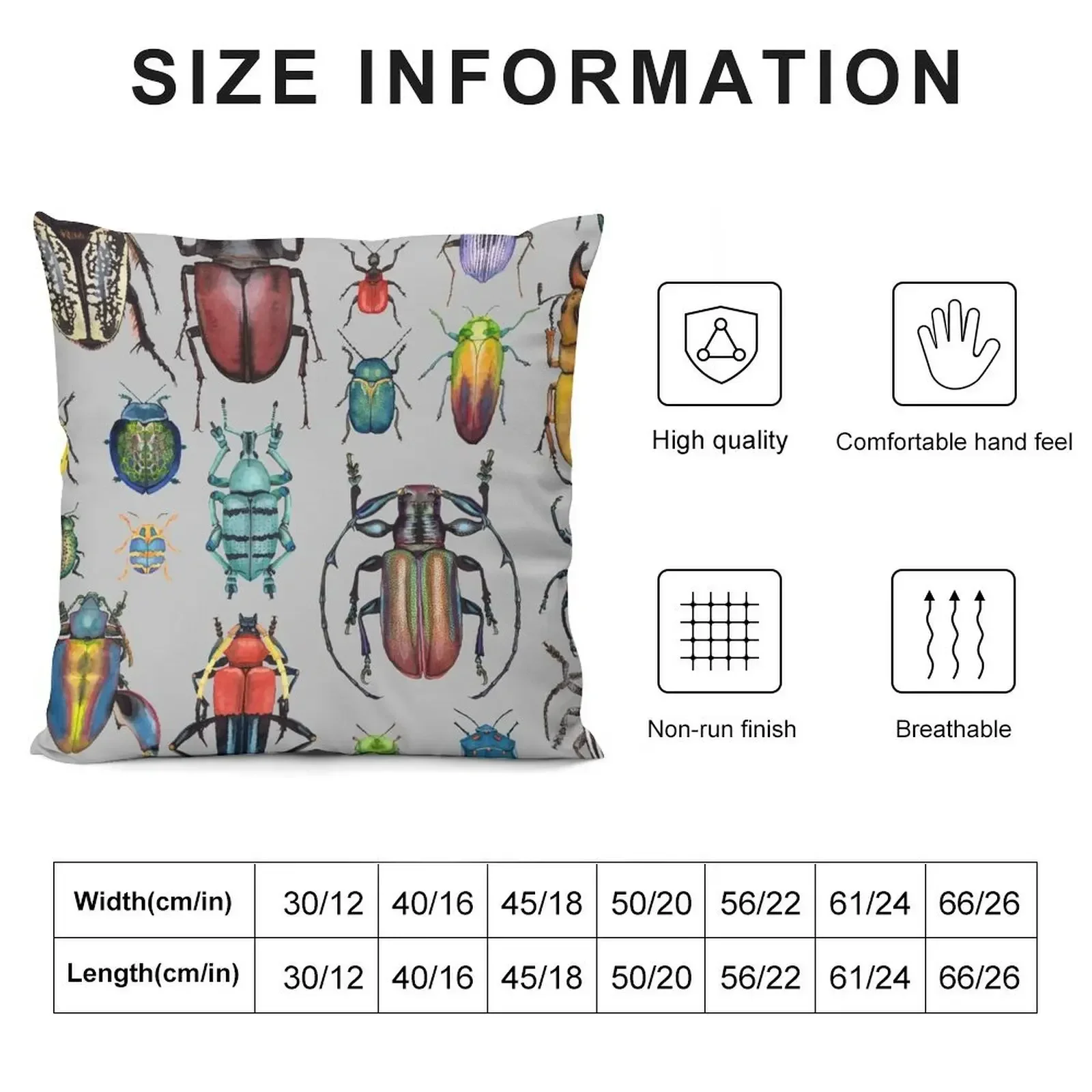 Beetle Collection Throw Pillow Christmas Covers covers for pillows pillow