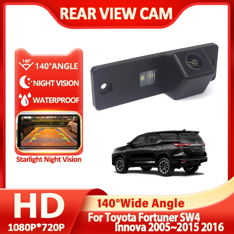 1080P AHD Starlight Night Vision Rear View License Plate Light Camera For Toyota Fortuner SW4 Innova 2005~2015 2016 Accessories