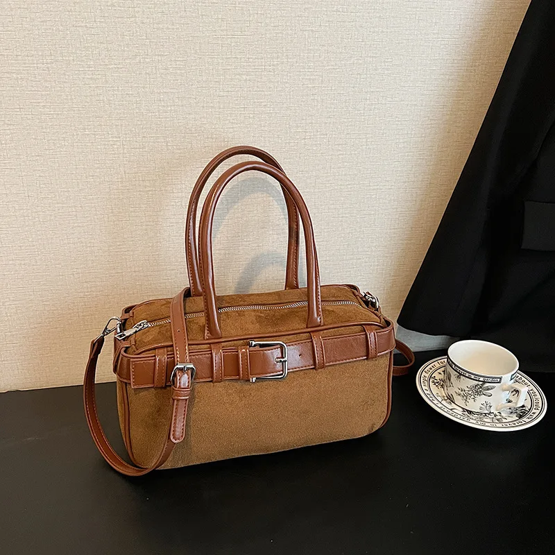 

Vintage Shoulder Bag for Women Faux Suede Leather Female Handbags ladies messenger Crossbody Bags Sac A Main bolsos