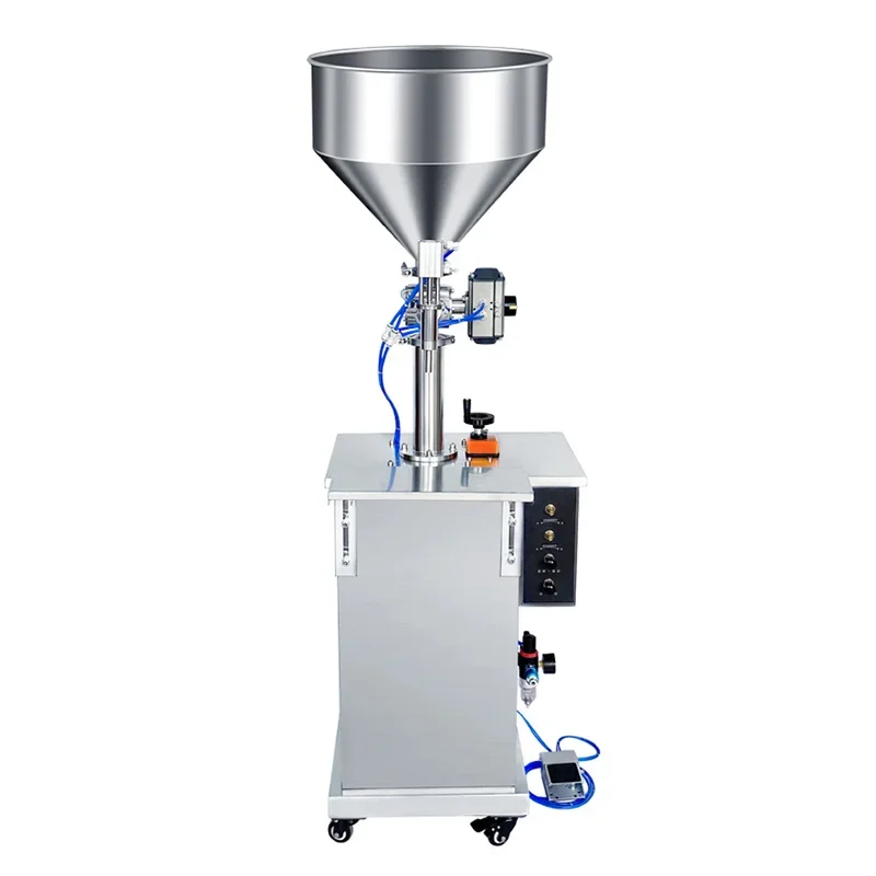 Automatic paste liquid alcohol gel honey cosmetic paste filling machine vertical pneumatic quantitative filling machine