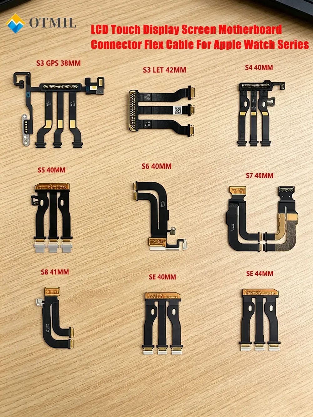 LCD Touch Display Flex Cable for Apple Watch Series S3 S4 S5 S6 S7 S8 SE S3 LTE GPS 38/40/41/42/44/45mm Motherboard Connector