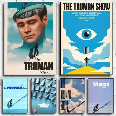 Movie T-The Truman Show Poster Japandi Wall Art Canvas Print Minimalist Japanese Style Bedroom Decor
