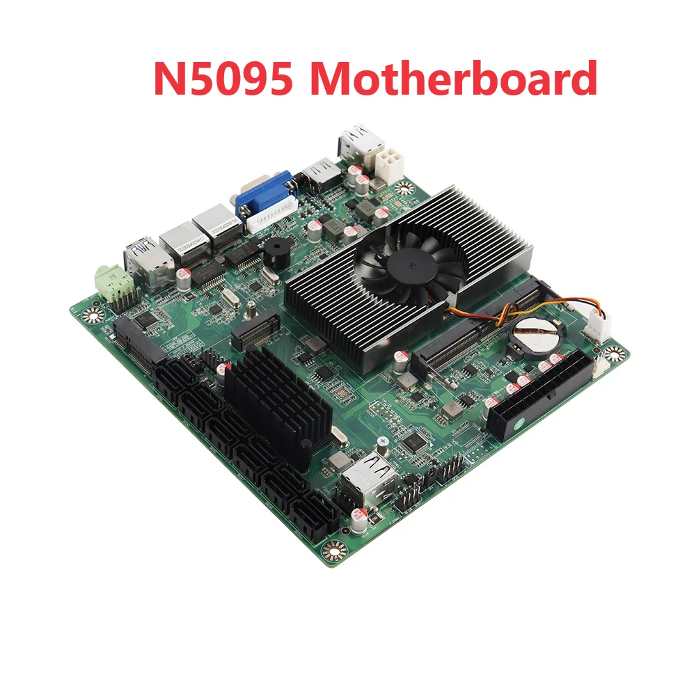 SZBOX Nas N5095 Motherboard DDR4 MAX Support 16G Support VGA HD Dual Display 12*7Pin SATA PCIE3.0_2X M.2 MINI-ITX MotherBoard