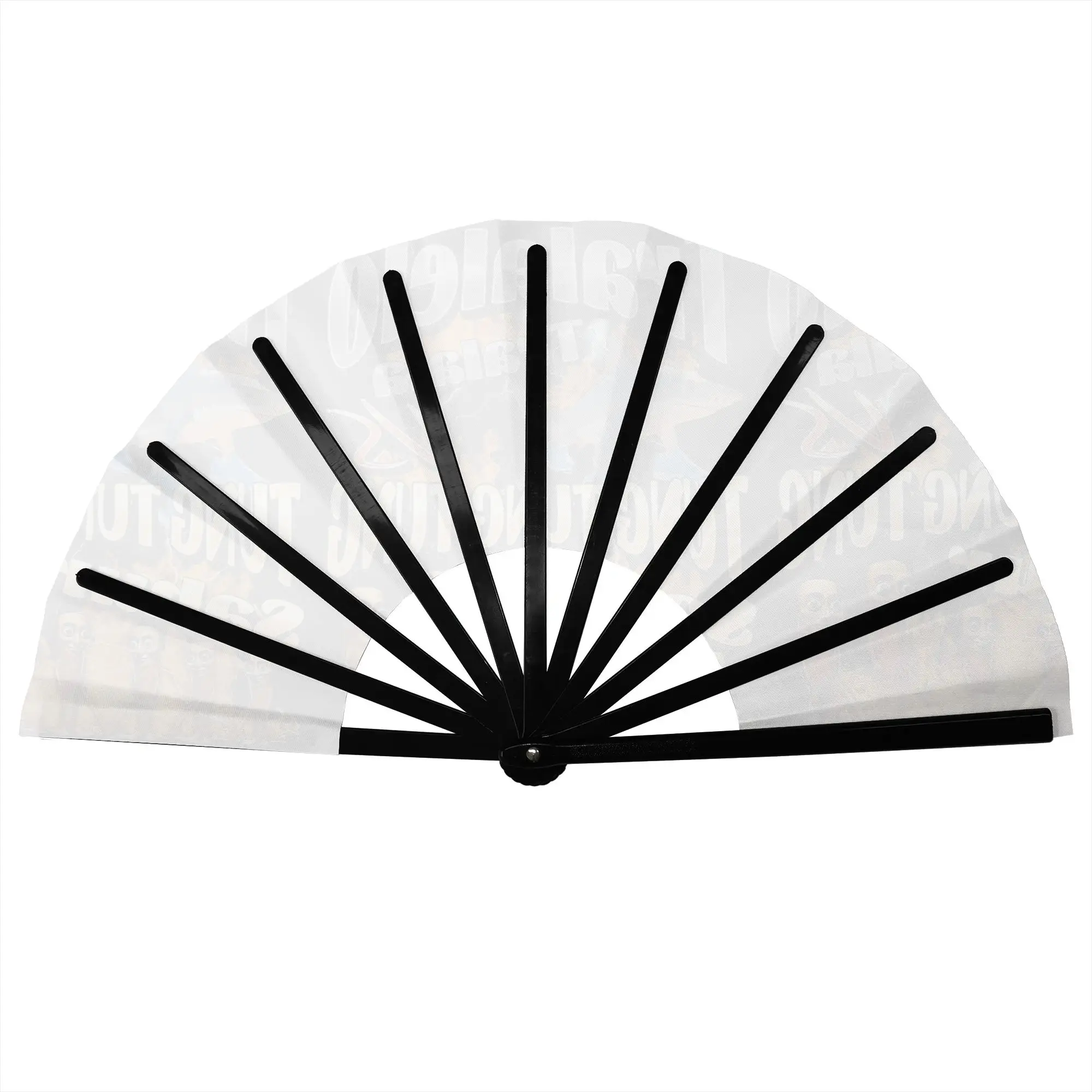 Italian Brainrot Hot Folding Hand Fan  DIY Cartoon Polyester Fabric Fan Funny Summer Accessory Decorative Fans