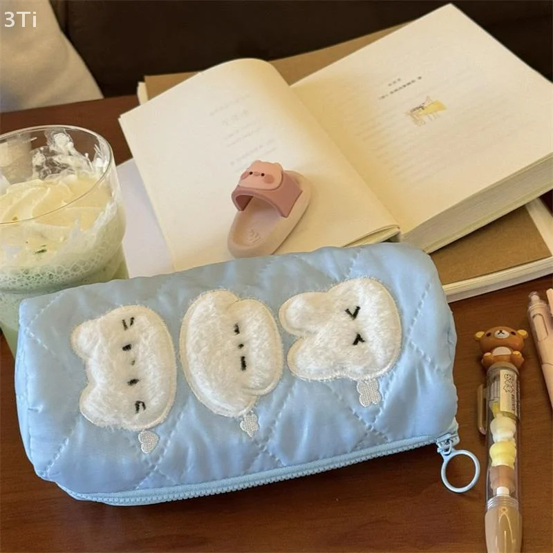 Милый животный, щенок, котенок, кролик, рука, большой вместительный пенал, портативная сумка для хранения мелочей, чехол для канцелярских принадлежностей для девочек, сумка для ручек, подарки