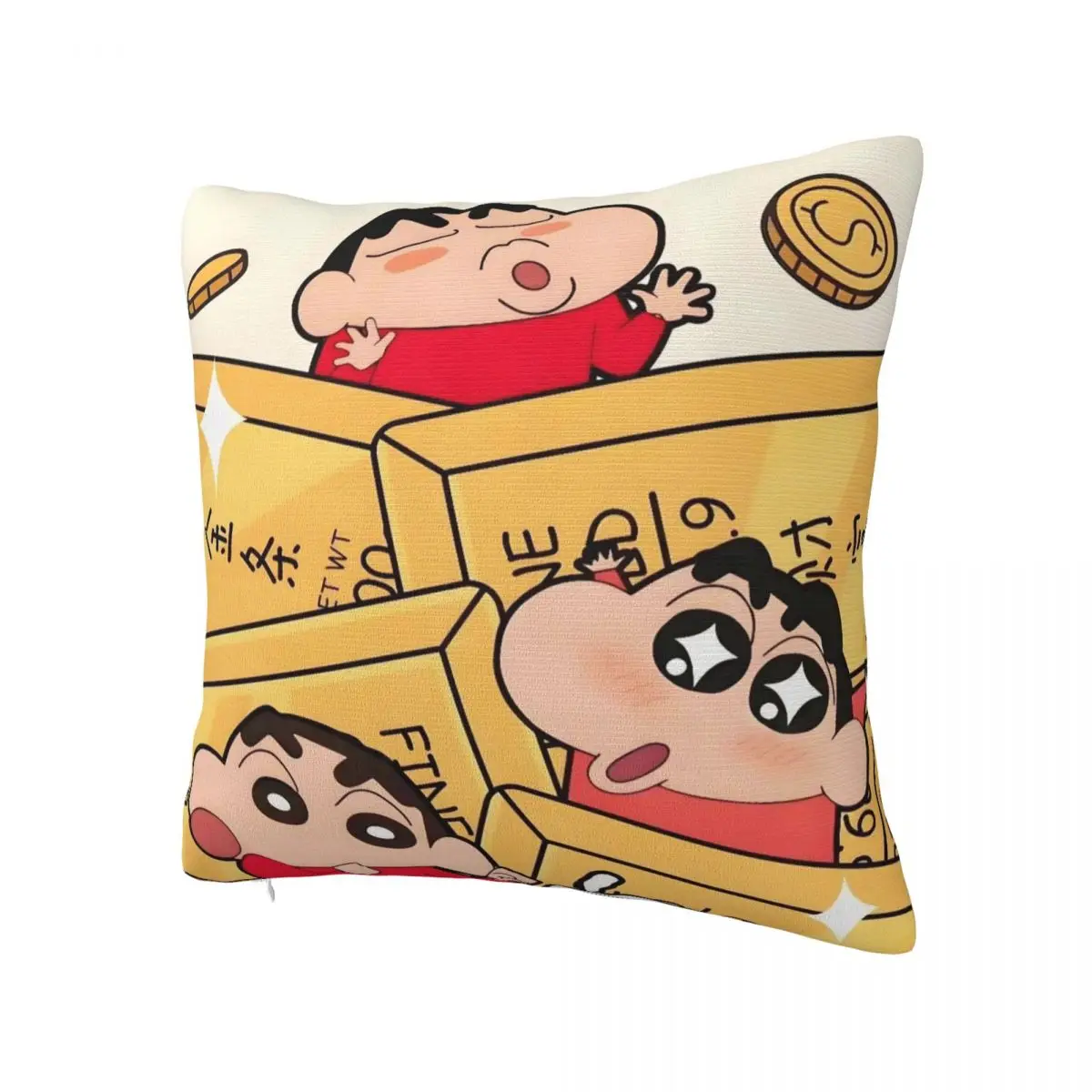 Crayon Shin-chans Pillow Cover Cute Funny Pillow Case For Sofa Home Decoration Cushion Cover Soft Graphic Pillowcases Gift