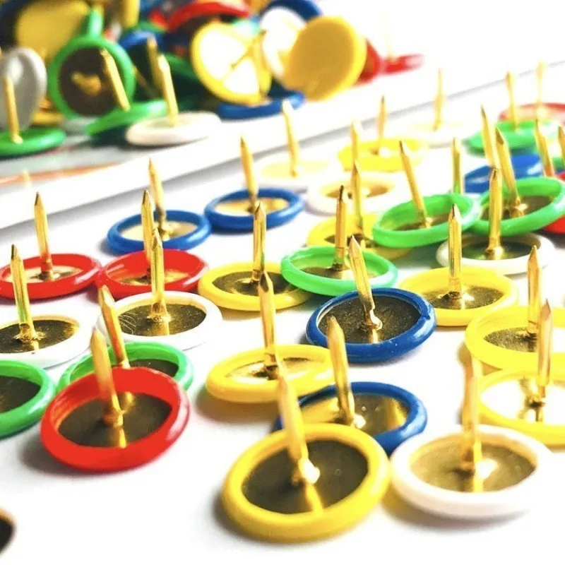 355 pcs Round Head Push Pins for Map Location Marking, Random Color Assortment, Sharp Steel Pin Tip, Multipurpose