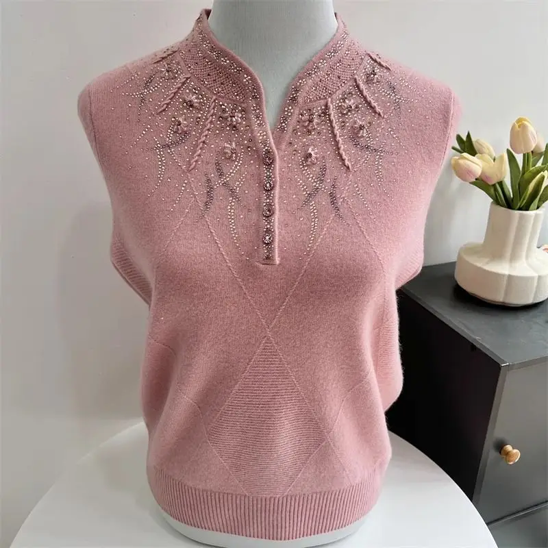 

Stand Collar Knitwear Woolen Sweater For Women Spring Autumn Pullovers Tops Female Warm Thick Pulls Femmes Winter Jumper