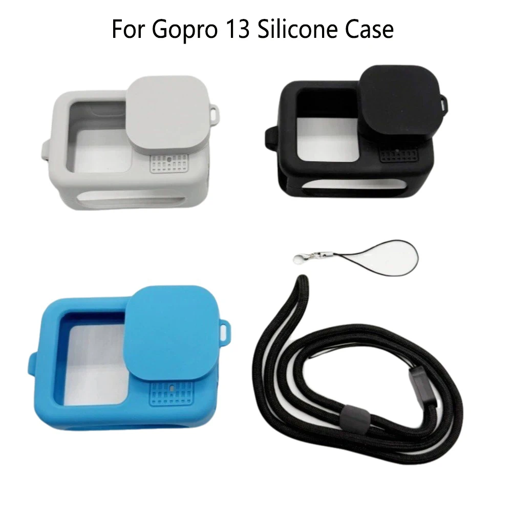 

Silicone Case for GoPro Hero 13 Black Tempered Glass Screen Protector Protective Film Flip Battery Side Cover Lens Cap