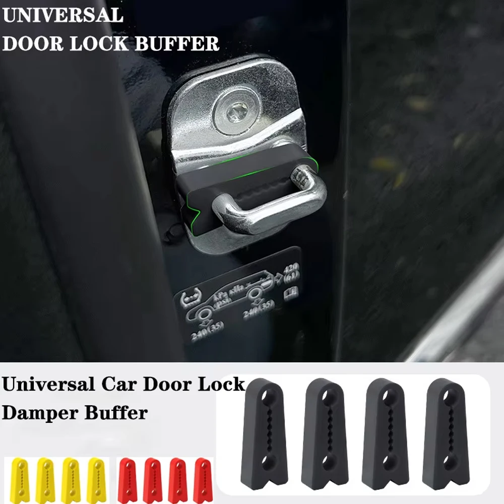 

Silicone Car Door Anti Shock Pad Luminous Soundproof Gasket Auto Lock Buckle Protector Cover Buffer Damper Universal Accessories