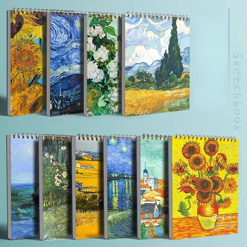 

Скетчбук A4 для рисования, супер толстая книга для студентов, детей, учеников искусства, внутренняя страница без рисунка, двойная катушка