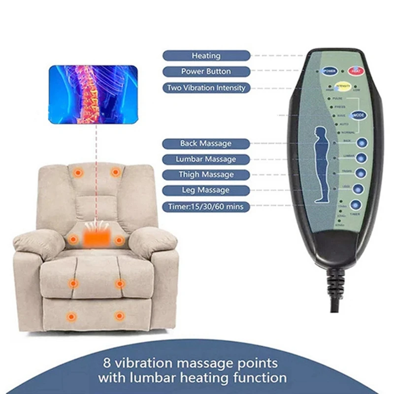 LICE-Massager Movement Motor Heating, подходит для аксессуаров для массажных стульев, офисных стульев, диванов и мебели