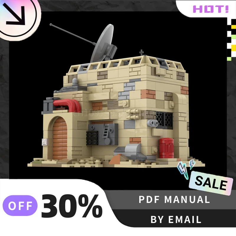 [493PCS] Maison MOC personnalisée sur Tatooine # Ensemble de 4 blocs de Construction créatifs, jouets STEM, Kit de modèle de Construction à monter soi-même, cadeaux d'anniversaire