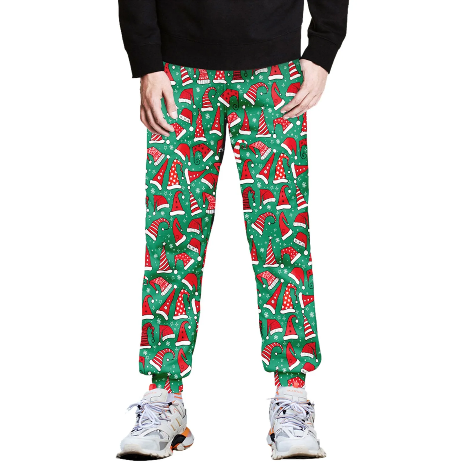 Pants Trend Trousers Print -Size Christmas Foot Men's Fashion Men's pants Pants Mens Big And Tall