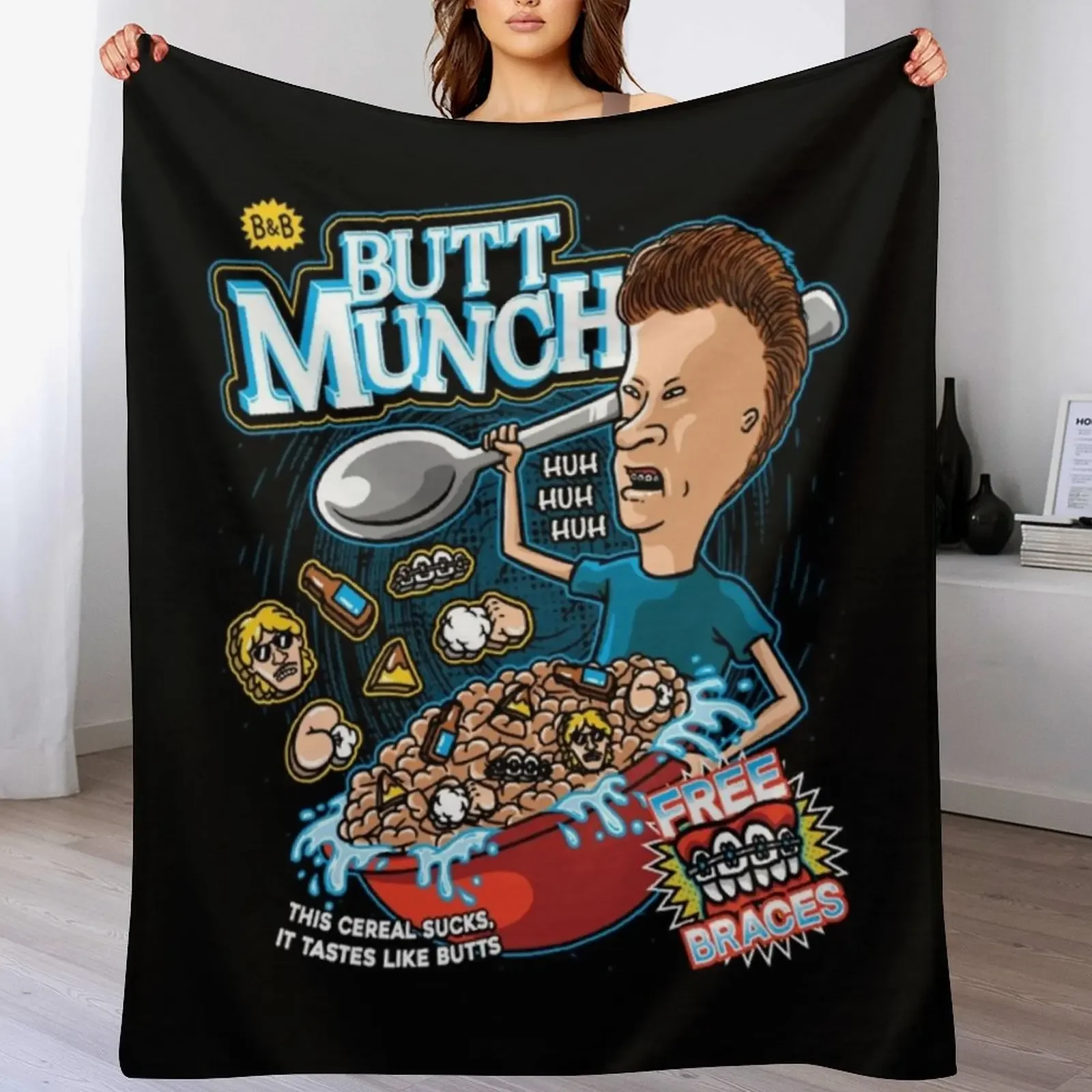 

Beavis And Butthead Throw Blanket Furry warm winter Cute Plaid Blankets For Bed Blankets