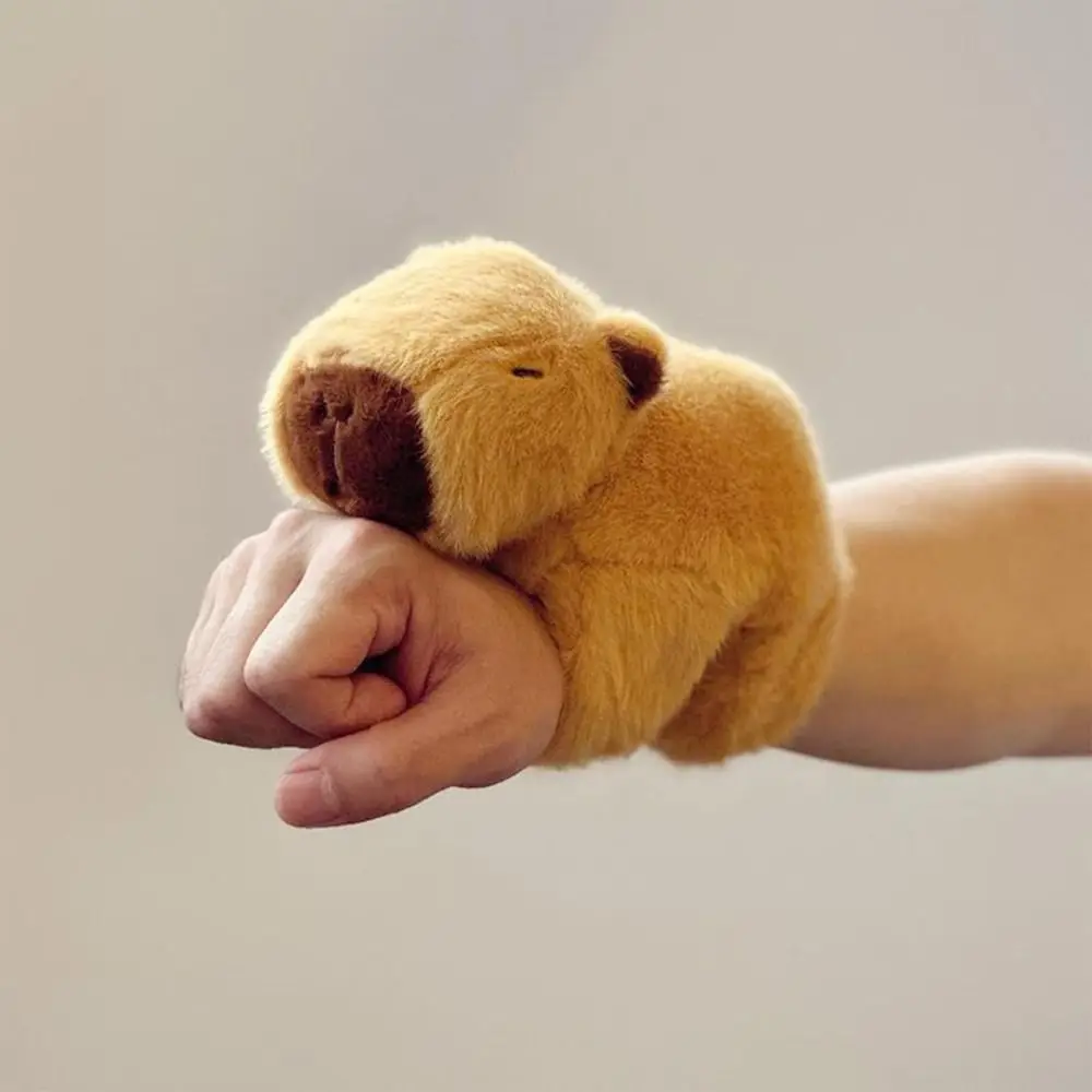 Animal Slap Bracelets Capybara Plush Toy Stuffed Animals Huggers Slap Toy Animal Wristband Interactive Toy Kids Gifts Birthday