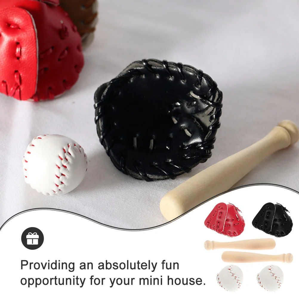 Mini Microwave Baseball Model outside Toys Dolls House Kit Decorate Pretend Play Accessories