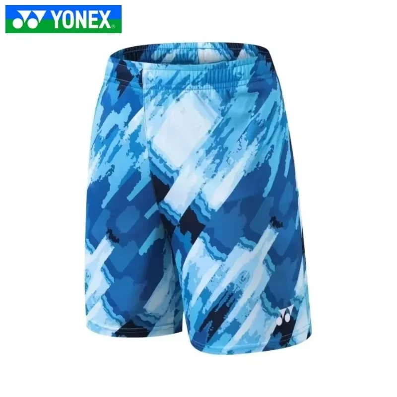 YONEX-pantalones cortos para hombre, uniforme de bádminton, traje de entrenamiento de competición, camiseta de manga corta transpirable absorbente de sudor de secado rápido